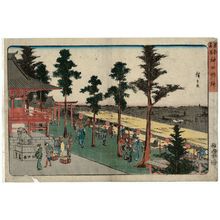 Utagawa Hiroshige: Kanda Myôjin Shrine (Kanda Myôjin), from the series Famous Places in the Eastern Capital (Tôto meisho) - Museum of Fine Arts
