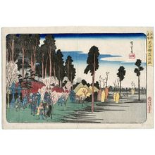 Utagawa Hiroshige: Inari Shrine at Ôji (Ôji Inari no yashiro), from the series Famous Places in Edo (Kôto meisho) - Museum of Fine Arts