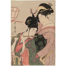 Kitagawa Utamaro: A Modern Version of the Story of Ushiwakamaru (Yoshitsune) and Jôruri-hime - Museum of Fine Arts