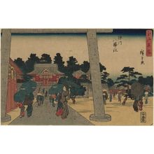 Utagawa Hiroshige: Hachiman Shrine at Fukagawa (Fukagawa Hachiman no yashiro), from the series Famous Places in Edo (Edo meisho) - Museum of Fine Arts
