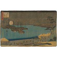 Utagawa Hiroshige: Moon at Takanawa (Takanawa no tsuki), from the series Three Views of Famous Places in Edo (Edo meisho mittsu no nagame) - Museum of Fine Arts