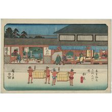 Utagawa Hiroshige: No. 61, Kashiwabara, from the series The Sixty-nine Stations of the Kisokaidô Road (Kisokaidô rokujûkyû tsugi no uchi) - Museum of Fine Arts