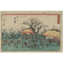 Utagawa Hiroshige: Plum Garden at Kameido (Kameido Umeyashiki), from the series Famous Places in Edo (Edo meisho) - Museum of Fine Arts