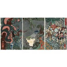 Utagawa Yoshikazu: Yorimitsu sanchû ni ... miru zu - Museum of Fine Arts