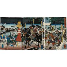 Utagawa Yoshikazu, 歌川芳員 (Utagawa Yoshikazu)による浮世絵「Kusunoki kô Minatogawa...」