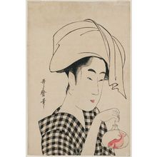 Kitagawa Utamaro: Young Woman Holding a Bowl with a Goldfish - Museum of Fine Arts