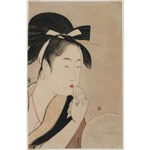 Kitagawa Utamaro: Woman Making Up Her Lips - Museum of Fine Arts
