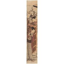 磯田湖龍齋: A Modern Version of Ushiwakamaru (Yoshitsune) Serenading Jôruri-hime - ボストン美術館