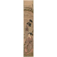 Isoda Koryusai: Returning Sails at Takanawa (Takanawa no kihan), from the series Fashionable Eight Views of Shinagawa (Fûryû Shinagawa hakkei) - Museum of Fine Arts