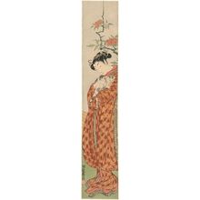 Isoda Koryusai: Young Woman Holding a Cat - Museum of Fine Arts