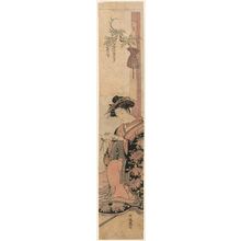 Isoda Koryusai: Somenosuke of the Matsubaya, kamuro Wakaki and Wakaba - Museum of Fine Arts