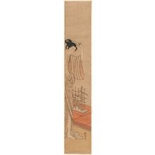 Suzuki Harunobu: Woman after the Bath with Morning Glory Trellis - Museum of Fine Arts