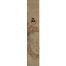Suzuki Harunobu: Woman with Pet Monkey - Museum of Fine Arts