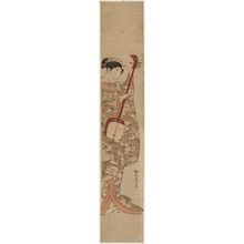 Suzuki Harunobu: Young Woman Tuning a Shamisen - Museum of Fine Arts