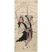勝川春章: Actor Ichikawa Danzô III as Benkei ? - ボストン美術館