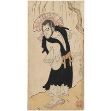 勝川春章: Actor Nakamura Utaemon I as Monk Seigen of Kiyomizu Temple - ボストン美術館