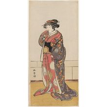 Katsukawa Shunsho: Actor Yamashita Kinsaku II as Lady Kikusui (?) - Museum of Fine Arts