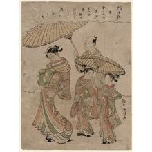 Suzuki Harunobu: Snow (Yuki), from the series Fashionable Snow, Moon and Flowers (Fûryû setsugekka) - Museum of Fine Arts
