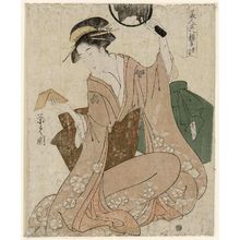 Hosoda Eishi: Toyohina, from the series Flowerlike Faces of Beauties (Bijin kagan shû) - Museum of Fine Arts