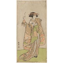 勝川春章: Actor Ichikawa Monnosuke II as the courtesan Kewaizaka no Shôshô - ボストン美術館