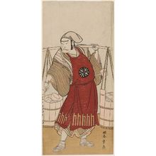 Katsukawa Shunsho: Actor Nakamura Nakazô I as Nagasaki Kageyuzaemon disguised as Gorohachi the sake seller - Museum of Fine Arts