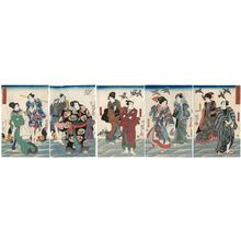 Utagawa Kuniyoshi, 歌川国芳 (Utagawa Kuniyoshi)による浮世絵「An Imaginary Scene of the Display of a Secret Image at Kinryûzan Temple (Mitate Kinryûzan kaichô no zu)」