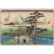 Utagawa Kuniyoshi: Three Stations: Hara, Yoshiwara, and Kanbara, from the series Famous Views of the Fifty-three Stations of the Tôkaidô Road (Tôkaidô gojûsan eki sanshuku meisho) - Museum of Fine Arts