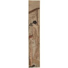 Torii Kiyonaga: Couple Meeting at a Bathhouse Window - Museum of Fine Arts