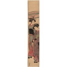 Isoda Koryusai: Two Geisha, One Holding an Umbrella - Museum of Fine Arts