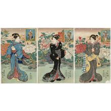 Utagawa Kunisada: Women and Peonies - Museum of Fine Arts