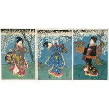 Utagawa Kunisada: A Cherry-blossom Party (Hana no en) - Museum of Fine Arts