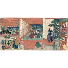 歌川国貞: Act VII (Shichidanme), from the series The Storehouse of Loyal Retainers, a Primer (Kanadehon Chûshingura) - ボストン美術館