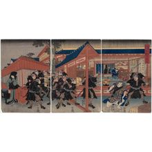 Utagawa Kunisada: Act X (Jûdanme), from the series The Storehouse of Loyal Retainers, a Primer (Kanadehon Chûshingura) - Museum of Fine Arts