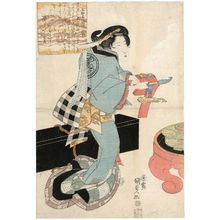 Utagawa Kunisada, 歌川国貞 (Utagawa Kunisada I (Toyokuni III))による浮世絵「, from an untitled series of Eight Views of Ômi (Ômi hakkei)」