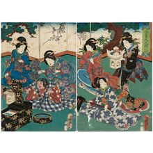 二代歌川国貞: Kaidômaru genpuku no zu - ボストン美術館