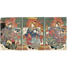 Utagawa Kunisada: Courtesans of the Tamaya - Museum of Fine Arts