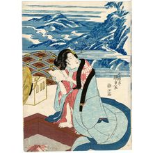 Utagawa Kunisada, 歌川国貞 (Utagawa Kunisada I (Toyokuni III))创作的日本版画《Woman at an Inn》