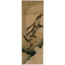 Utagawa Hiroshige: Geese Flying across Full Moon - Museum of Fine Arts