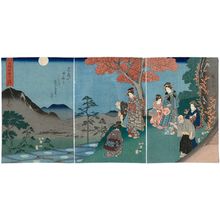 Utagawa Hiroshige: The Moon Reflected in the Paddies at Sarashina in Shinano Province (Shinshû Sarashina tagoto no tsuki) - Museum of Fine Arts
