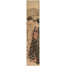 Hosoda Eishi: Two Women under an Umbrella - Museum of Fine Arts