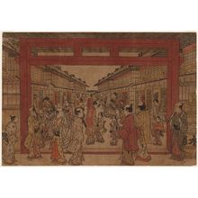 Tanaka Masunobu: Naka-no-chô in the Yoshiwara (Yoshiwara Naka-no-chô) - Museum of Fine Arts