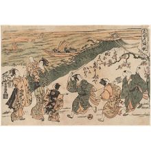 鳥居清満: Returning Sails of the Kite (Ikanobori no kihan) - ボストン美術館
