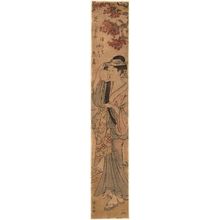 Torii Kiyonaga: Woman under a Cherry Tree Gazing into the Distance - Museum of Fine Arts