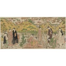 Katsukawa Shuncho: A Picnic Under the Autumn Maple Leaves - Museum of Fine Arts