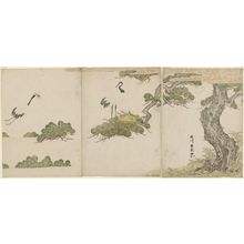 Utagawa Toyoharu: Cranes and Their Nest in a Pine Tree - Museum of Fine Arts