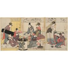 Kitagawa Utamaro: Niwaka Festival Performers in a Yoshiwara Teahouse - Museum of Fine Arts