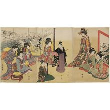 Kitagawa Utamaro: Young Boy Dancing before Women - Museum of Fine Arts