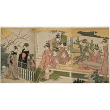 Kitagawa Utamaro: A Modern Version of the Concert of Ushiwakamaru and Jôruri-hime - Museum of Fine Arts