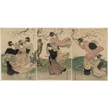 Utagawa Toyokuni I: Cherry Blossoms in the Wind - Museum of Fine Arts