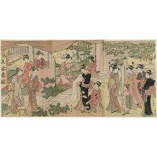 Utagawa Toyokuni I: A Fashionable Parody of the Story of the Ataka Barrier (Fûryû Ataka no seki) - Museum of Fine Arts